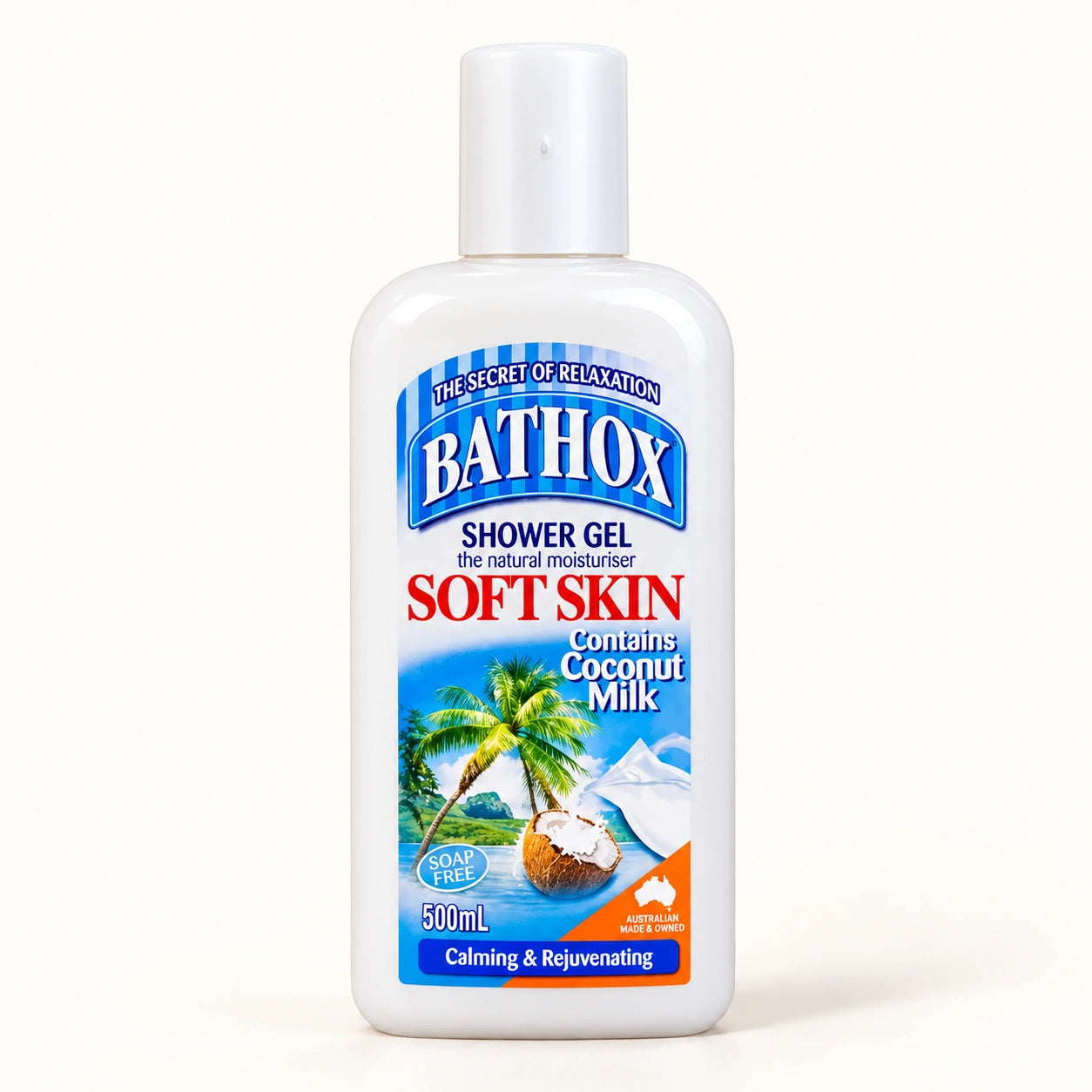 Restored heritage Bathox Coconut Milk Soft Skin Shower gel · 500 mL bottle.