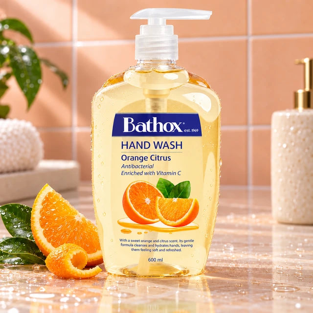 Bathox Orange Citrus hand wash.